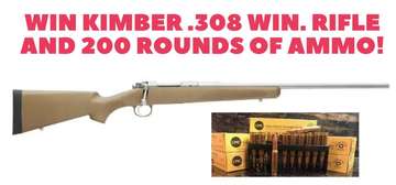 Event Kimber .308 win. Rifle and 200 Rounds of Ammo Raffle