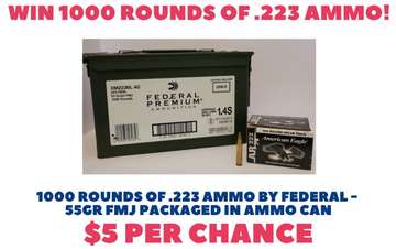 Event Win 1000 Rounds of .223 Ammo! Sales End May 13th!