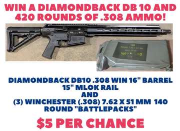 Event Diamondback DB 10 and 420 Rounds of .308 Ammo Raffle