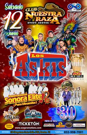 Event Los Askis | Sonora Elite | Los Yépez @ Club Nuestra Raza