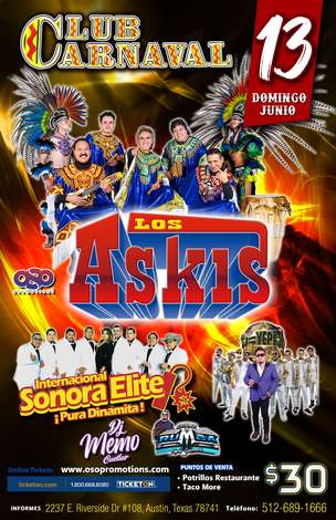 Event Los Askis | Sonora Elite | Los Yépez @ Club Carnaval