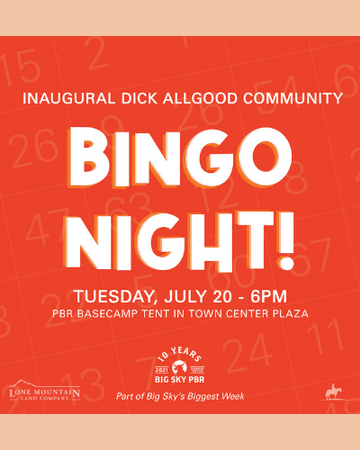 Event Dick Allgood Inaugural Community Bingo Night