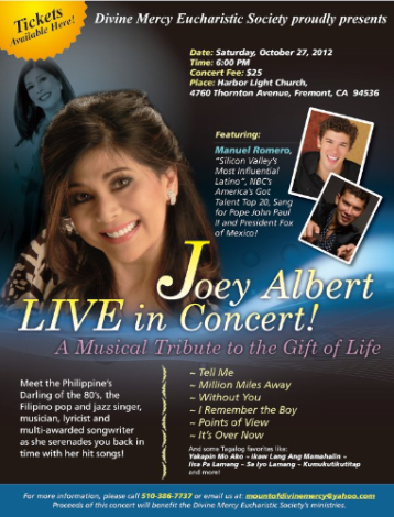 Event Joey Albert LIVE in Concert with Manuel Romero!