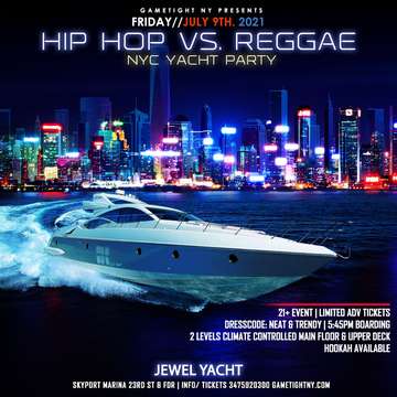 Event NYC Hip Hop vs Reggae® NYC Sunset Cruise Skyport Marina Jewel Yacht