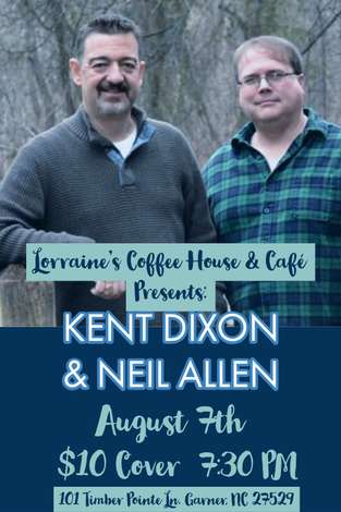Event Kent Dixon & Neil Allen, Gospel, Bluegrass, $10 Cover