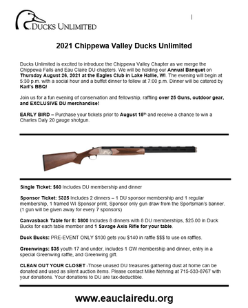 Event Chippewa Valley Ducks Unlimited Banquet