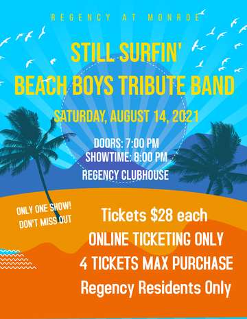 Event Still Surfin' ~ Beach Boys Tribute Band ADDED SHOW ~ 4:00 PM