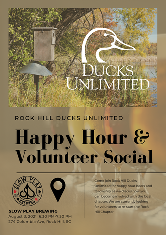 Event Rock Hill Area Ducks Unlimited Volunteer Recruitment Happy Hour