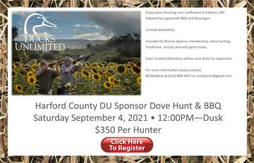 Event Harford County DU Sponsor Dove Hunt & BBQ