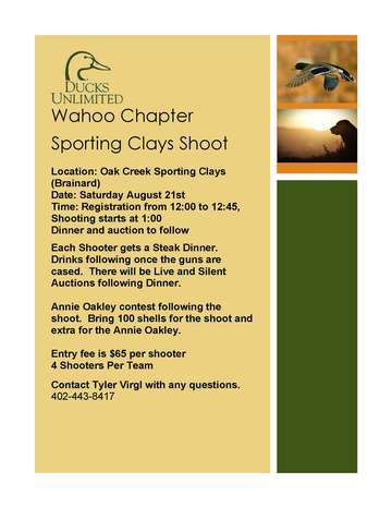Event Wahoo Chapter Sporting Clay Shoot