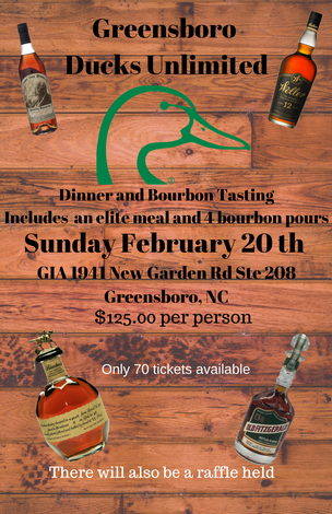 Event Greensboro Ducks Dinner with Bourbon Pairing