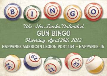 Event Wa-Nee Ducks Unlimited Gun Bingo