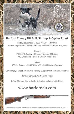 Event Harford County DU Bull, Oyster/Shrimp Roast & Auction