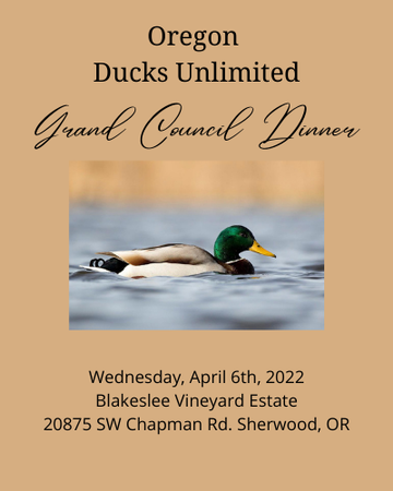 Event Oregon Grand Council Dinner