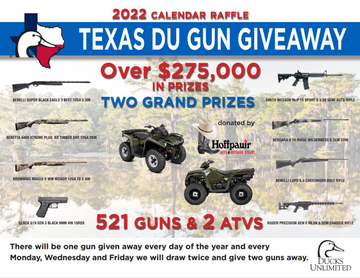 Event 2022 Texas DU Gun Giveaway Calendars-West Texas