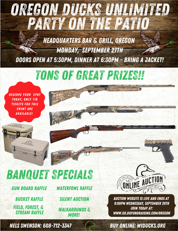 Event Oregon Ducks Unlimited Party on the Patio - Limited to 110