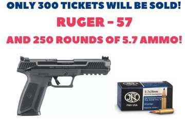 Event Ruger 57 and 250 Rounds of Ammo Raffle!  Drawing August 24th!