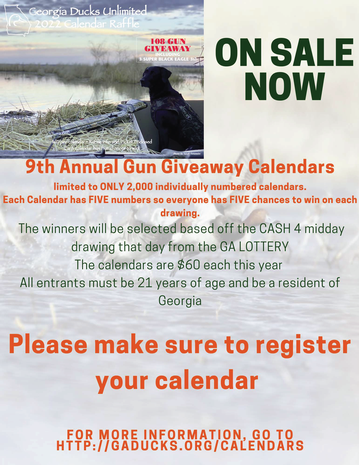 Event 2022 GA DU Firearm Calendar Raffle - SOLD OUT