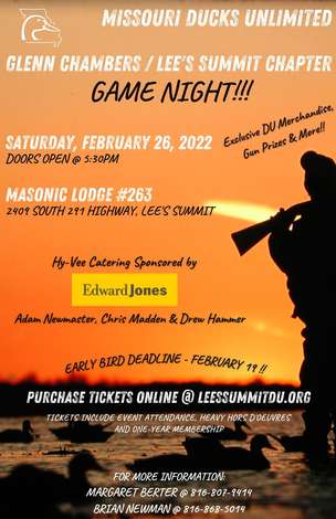 Event Glenn D Chambers/Lee's Summit Ducks Unlimited Game Night