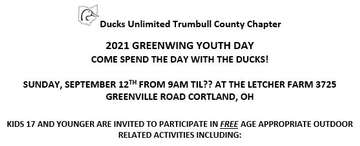 Event Trumbull County DU  2021 GREENWING YOUTH DAY