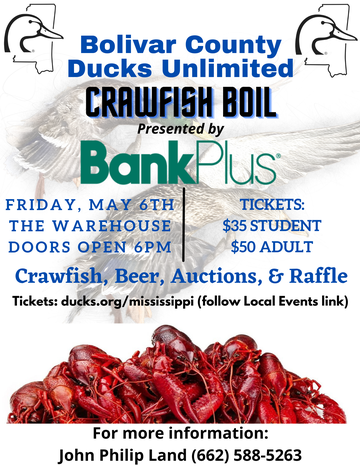 Event Bolivar County Crawfish Boil presented by BankPlus: Cleveland