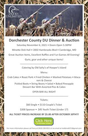 Event Dorchester County DU Dinner & Auction