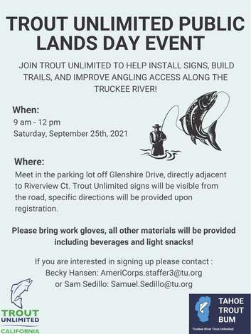 Event Trout Unlimited Truckee Angling Access Volunteer Day