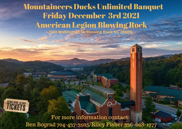 Event Mountaineers (Appalachian State)  Ducks Unlimited BBQ
