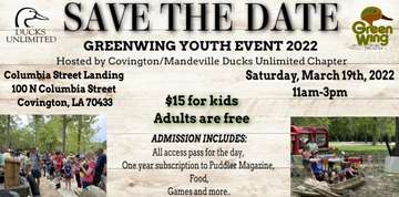 Event Covington/Mandeville Greenwing Event