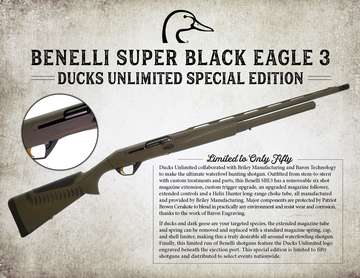 Event Benelli SBE 3 DU Special Edition 12Ga Shotgun Raffle