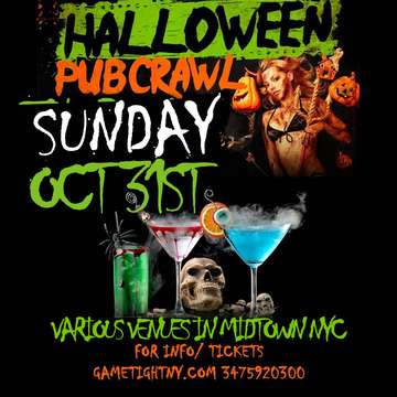 Event NYC Halloween Pub Crawl 2021 only $15