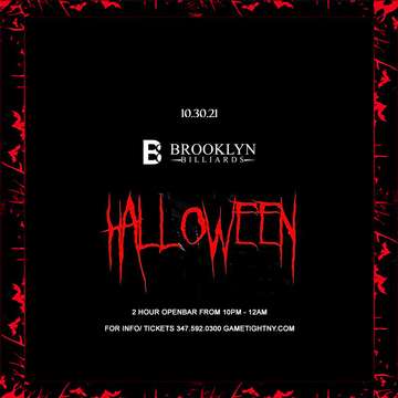 Event Brooklyn Billiards Bar Lounge 2 Hour Openbar Halloween party 2021