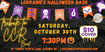 Event Lorraine's Halloween Bash, Tribute to CCR band, $10 Donation