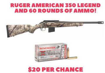 Event Win a Ruger American 350 Legend and 60 Rounds of Ammo!