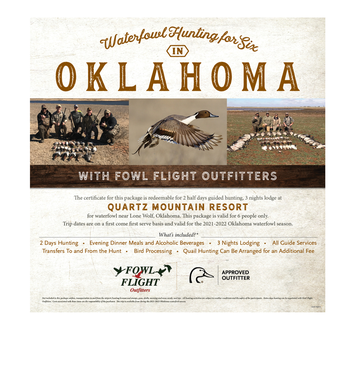 Event Oklahoma Waterfowl Hunt Raffle for SIX