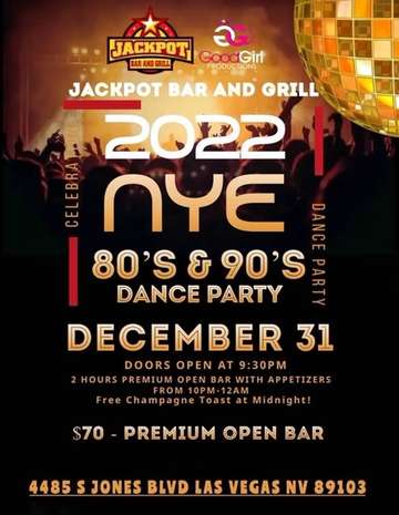 Event 2022 NYE 80's - 90's DANCE PARTY