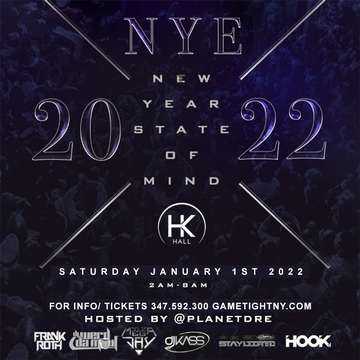 Event HK Hall NYC New Years Times Sq NYE After Party 2022