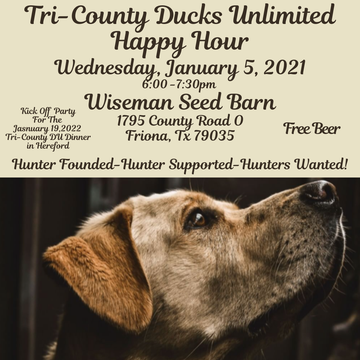 Event Tri-County Ducks Unlimited Happy Hour