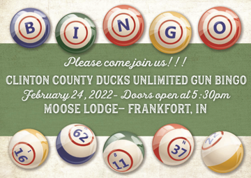 Event Clinton County Ducks Unlimited Bingo Night