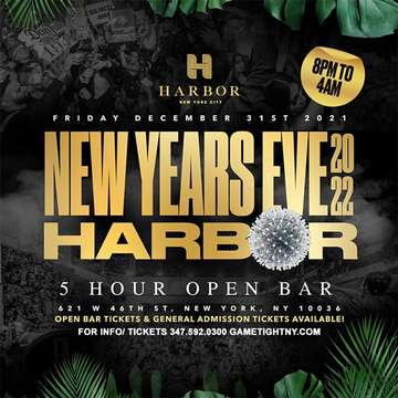 Event Harbor NYC New Years Eve NYE 2022