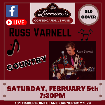 Event Russ Varnell and his too Country Band, Country, $10 Cover
