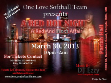 Event One Love Softball Team Presents: A Red Hot Night