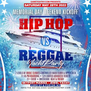 Event Jewel Yacht MDW Hip Hop vs Reggae Party at Skyport Marina 2022