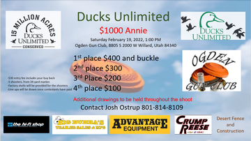Event Ducks Unlimited $1000 Annie Clay Shoot