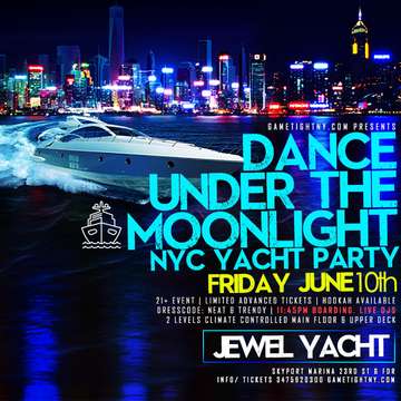 Event NYC Jewel Yacht Dance under the Moonlight Midnight Friday Party 2022