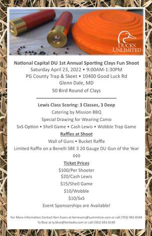 Event National Capital DU 1st Annual Sporting Clays Fun Shoot