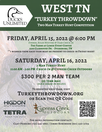 Event West TN "Turkey Throwdown" - Two Man Turkey Competition