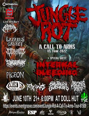 Event Jungle Rot "A Call To Arms Tour"