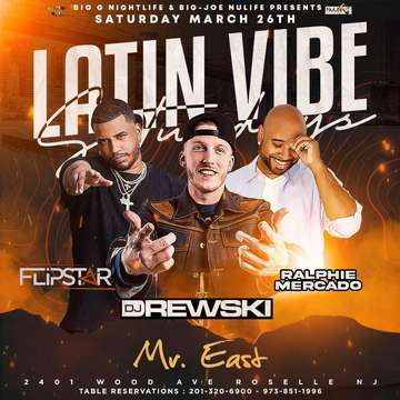 Event Latin Vibe Saturdays At Mister East