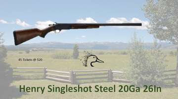 Event Henry Single Shot 20 gauge, 26" barrel